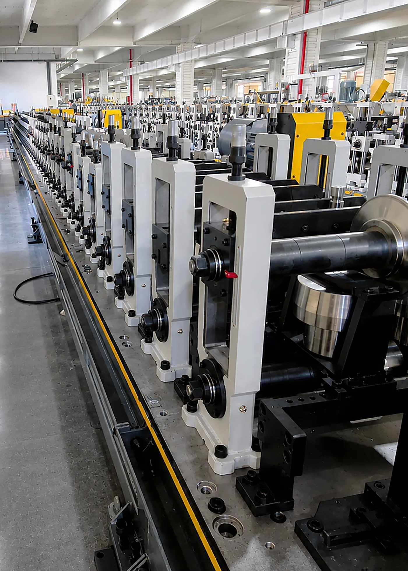 Cold rolling process used to form the HS75 steel profiles.